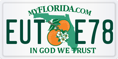 FL license plate EUTE78