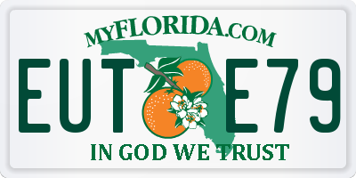 FL license plate EUTE79