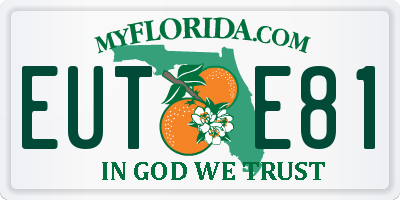 FL license plate EUTE81