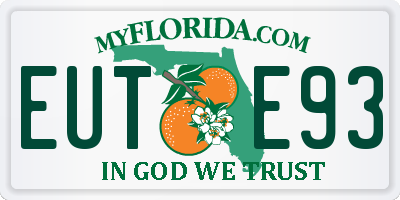 FL license plate EUTE93
