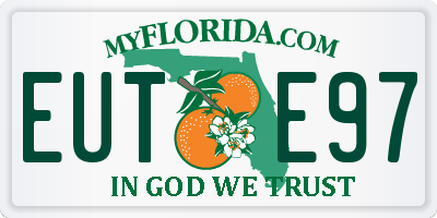 FL license plate EUTE97