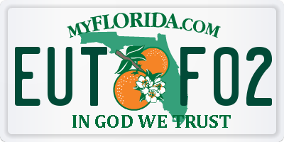 FL license plate EUTF02