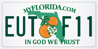 FL license plate EUTF11