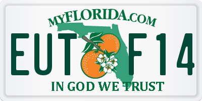 FL license plate EUTF14