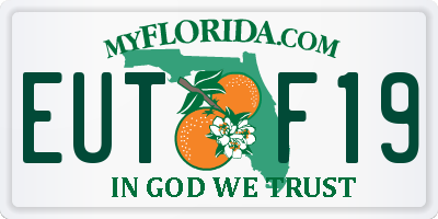 FL license plate EUTF19