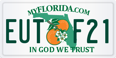 FL license plate EUTF21