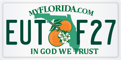 FL license plate EUTF27