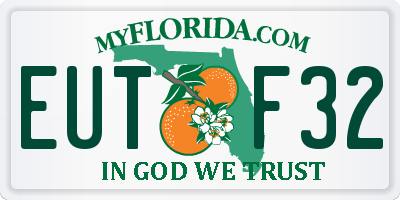 FL license plate EUTF32