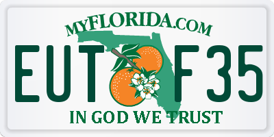 FL license plate EUTF35