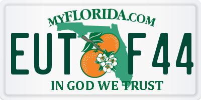 FL license plate EUTF44