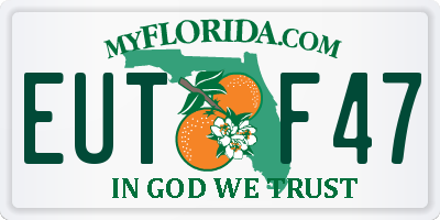 FL license plate EUTF47