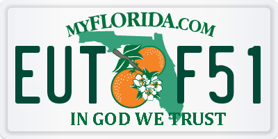 FL license plate EUTF51