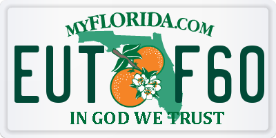 FL license plate EUTF60