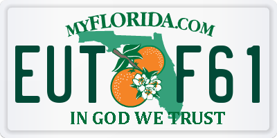 FL license plate EUTF61
