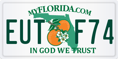 FL license plate EUTF74