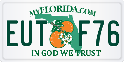 FL license plate EUTF76