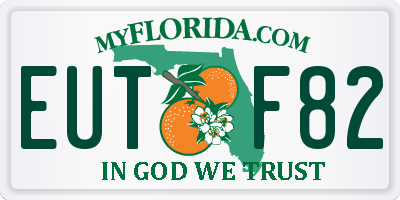 FL license plate EUTF82
