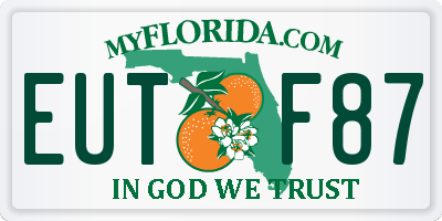 FL license plate EUTF87