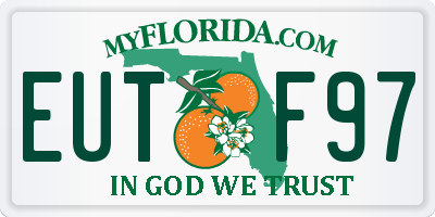 FL license plate EUTF97