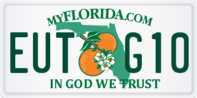 FL license plate EUTG10