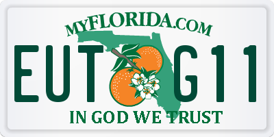 FL license plate EUTG11