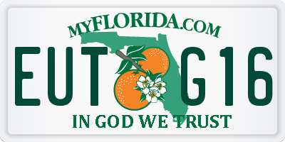 FL license plate EUTG16