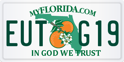 FL license plate EUTG19