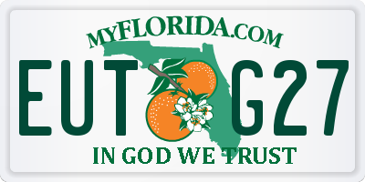 FL license plate EUTG27