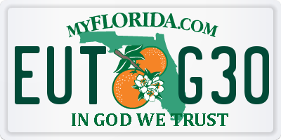 FL license plate EUTG30