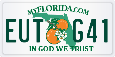 FL license plate EUTG41
