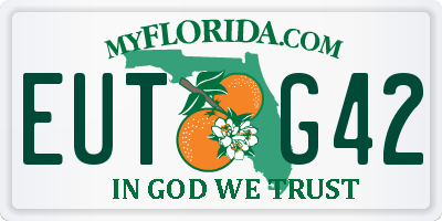 FL license plate EUTG42