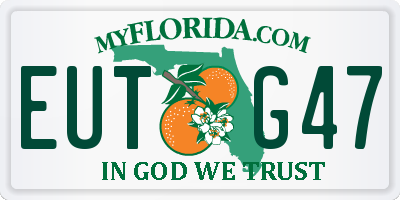 FL license plate EUTG47