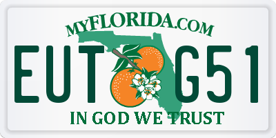 FL license plate EUTG51