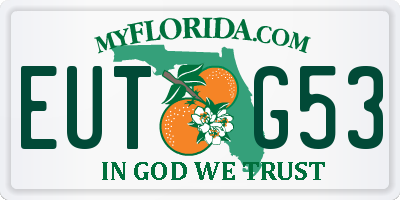 FL license plate EUTG53