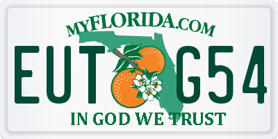 FL license plate EUTG54