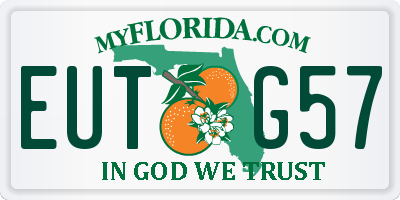 FL license plate EUTG57