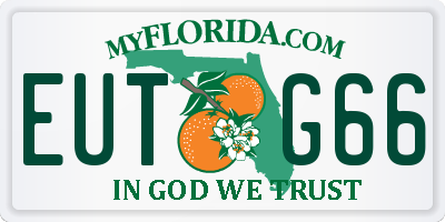 FL license plate EUTG66
