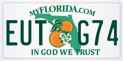 FL license plate EUTG74