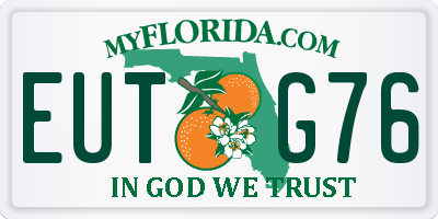 FL license plate EUTG76