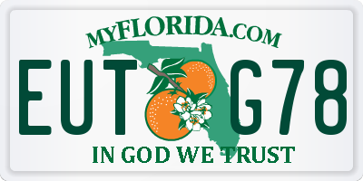 FL license plate EUTG78