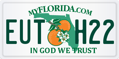 FL license plate EUTH22