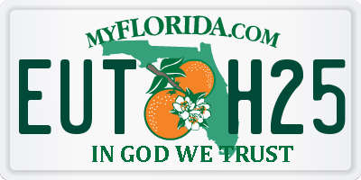 FL license plate EUTH25