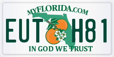 FL license plate EUTH81