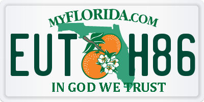 FL license plate EUTH86