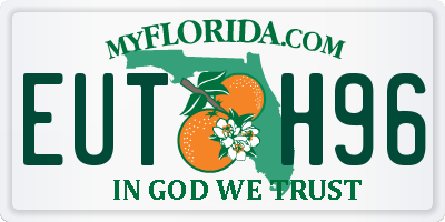 FL license plate EUTH96