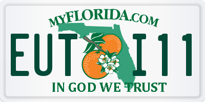 FL license plate EUTI11