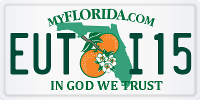 FL license plate EUTI15