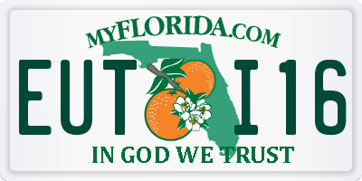 FL license plate EUTI16