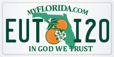 FL license plate EUTI20