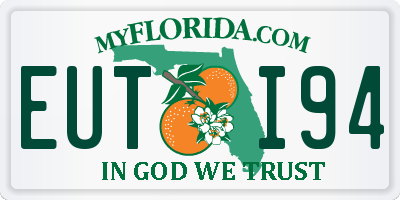 FL license plate EUTI94